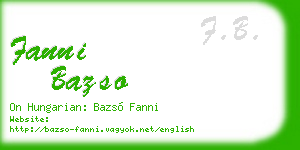 fanni bazso business card